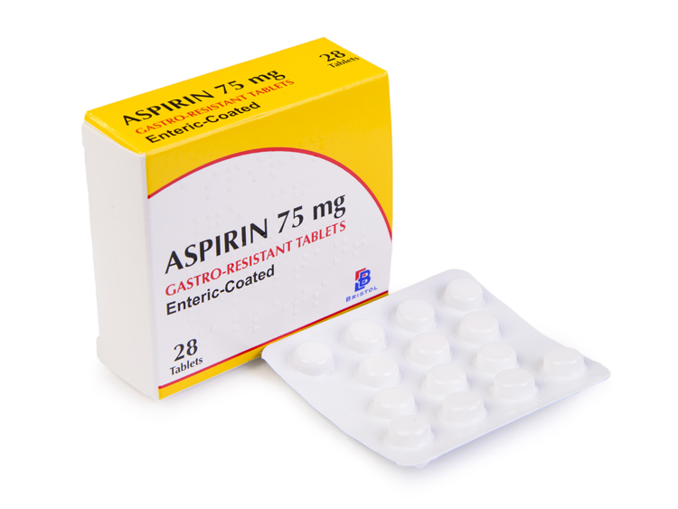 Aspirin 75mg Gastro-Resistant Tab x 28/Bristol