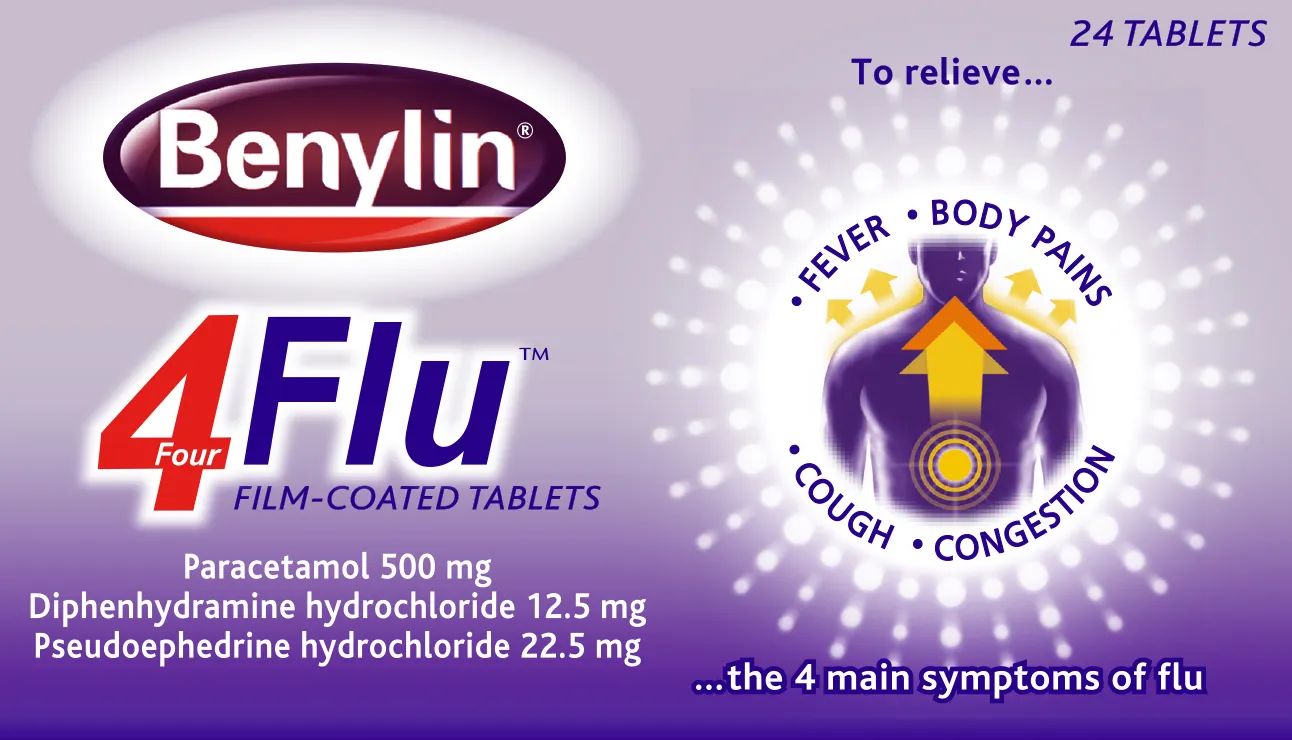 Benylin 4 Flu Tabs x 24