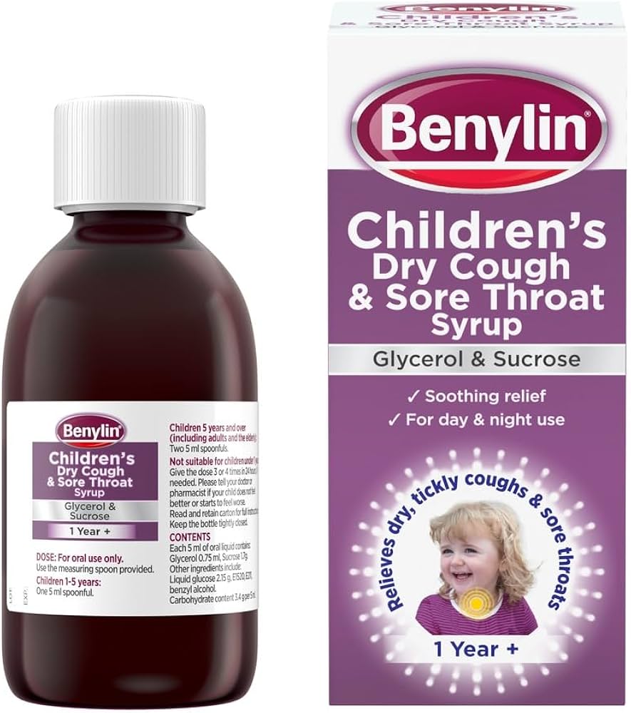 Benylin Children Cough and Sore throat x 125ml/ McN.