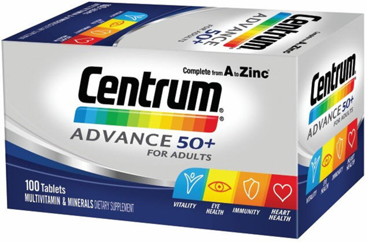 Centrum Advanced 50+ multivitamins Tabs x 100